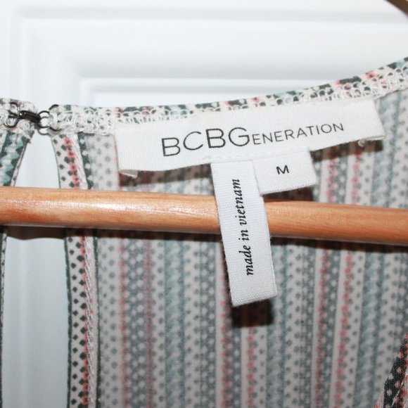 LIMTED TIME SALE: BCBGeneration ROMPER, size m, mulicolor-blue, rust, and cream - Picture 3 of 8